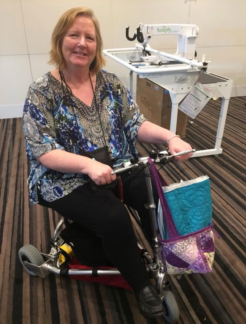 Wendy Zozuk completed machine quilting classes with the TravelScoot